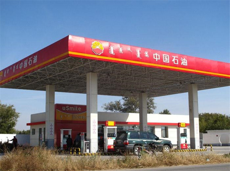 菏泽加油站钢结构网架案例1